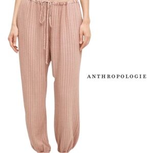 Anthropologie SATURDAY SUNDAY Lounge Linen Blend Bottoms Pants Mauve Pink -Small